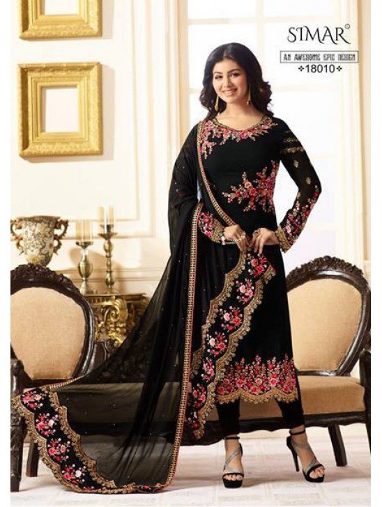 Elegant Black Dress Indian Suit