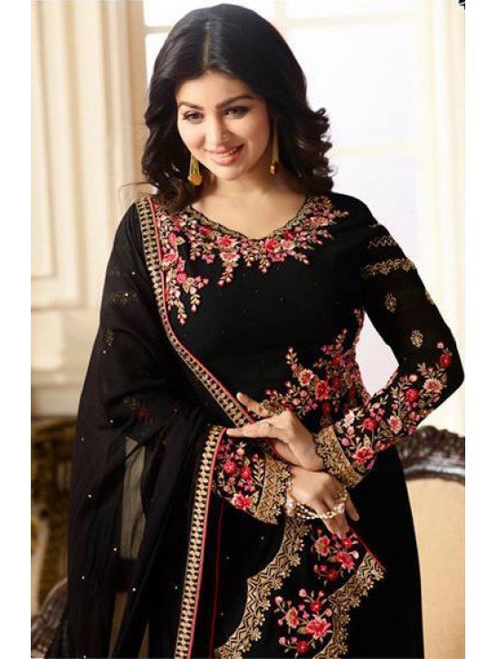 Elegant Black Dress Indian Suit