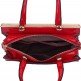 LS00259 - Red Metal Frame Top Grab Tote Bag