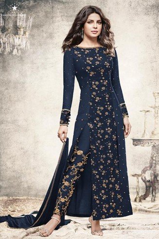 BLUE HEROINE PRIYANKA CHOPRA HIT DESIGN SALWAR KAMEEZ