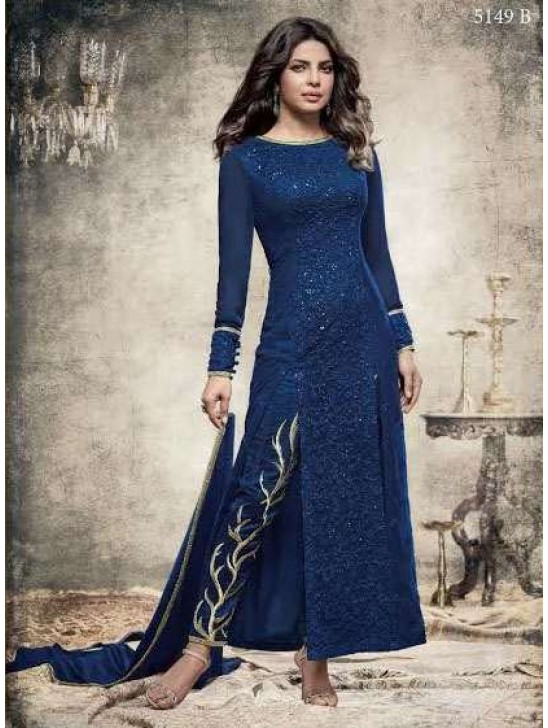 H5149B -BLUE HEROINE PRIYANKA CHOPRA HIT SALWAR KAMEEZ