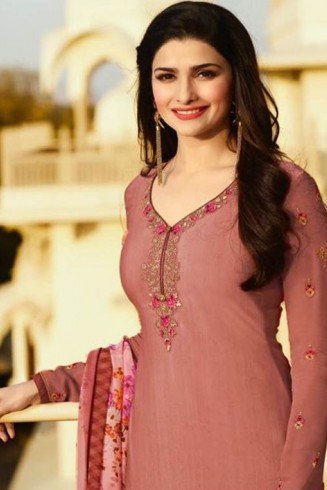 Peachy Pink Pakistani Designer Suit Indian Salwar Kameez