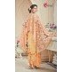 Yellow Orange Dress Cape Suit Indian Gown