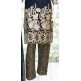 Black Heavy Embellished Linen Readymade Suit