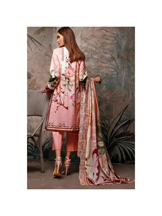 Pink Printed Pakistani Cotton Lawn Salwar Suit