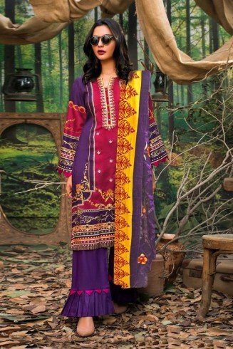 Grape Compote Bold Prints Lawn Salwar Suit
