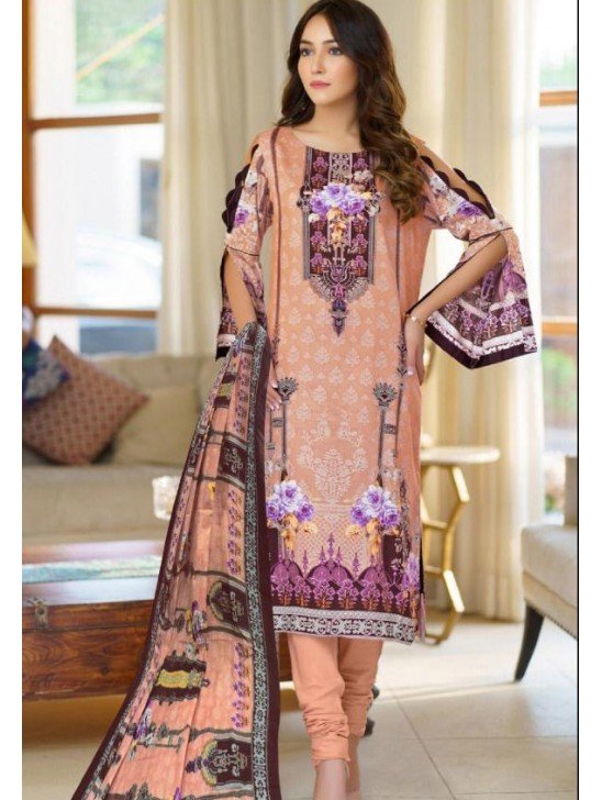 Peach Nougat Summer Eid Lawn Salwar Kameez