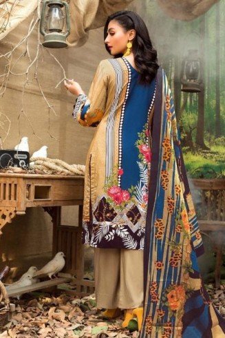 Sunlight Yellow Floral Printed Pakistani Suit