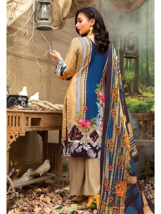 Sunlight Yellow Floral Printed Pakistani Suit