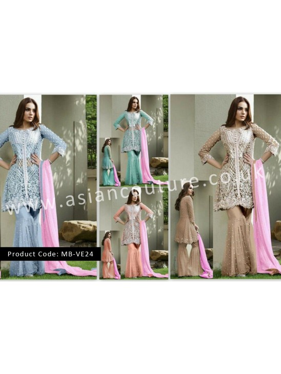 Pakistani Designer Party Wear Sharara Suit