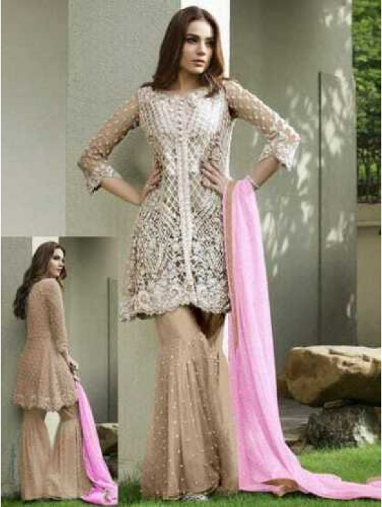 Pakistani Designer Party Wear Sharara Suit