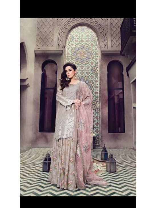 BEIGE MARIA B LUXURY LAWN READY MADE SUIT