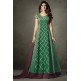 GREEN AND WINE INDIAN EMBELLISHED ANARKALI DRESS