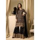 EID DRESS COLLECTION: BLACK  EMBELLISHED GHARARA PENT DRESS