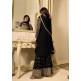 EID DRESS COLLECTION: BLACK  EMBELLISHED GHARARA PENT DRESS