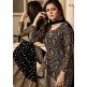 EID DRESS COLLECTION: BLACK  EMBELLISHED GHARARA PENT DRESS