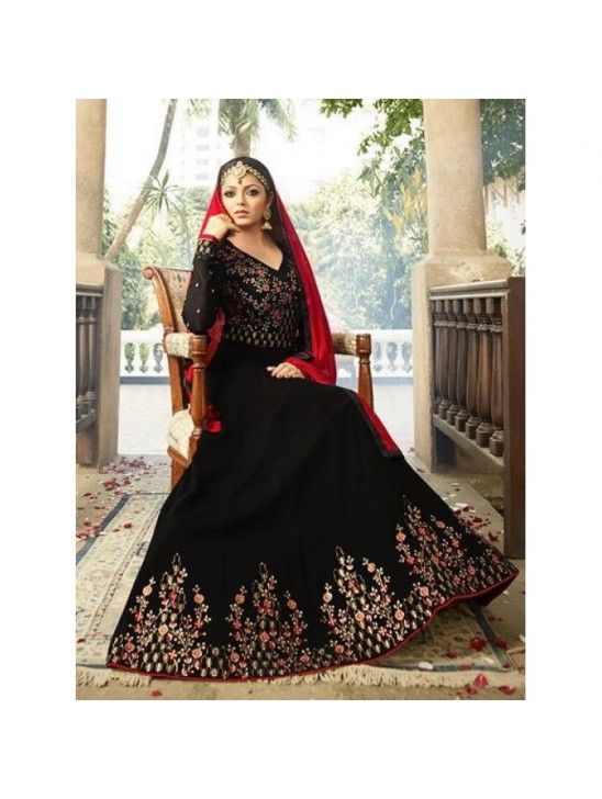 BLACK INDIAN WEDDING WEAR ANRAKALI GOWN