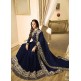 BLUE INDIAN STYLE EMBROIDERED ANARKALI GOWN