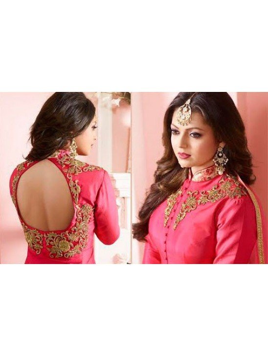 LT-97004 PINK AND BEIGE NITYA DESIGNER FLORAL RAYON LEHENGA