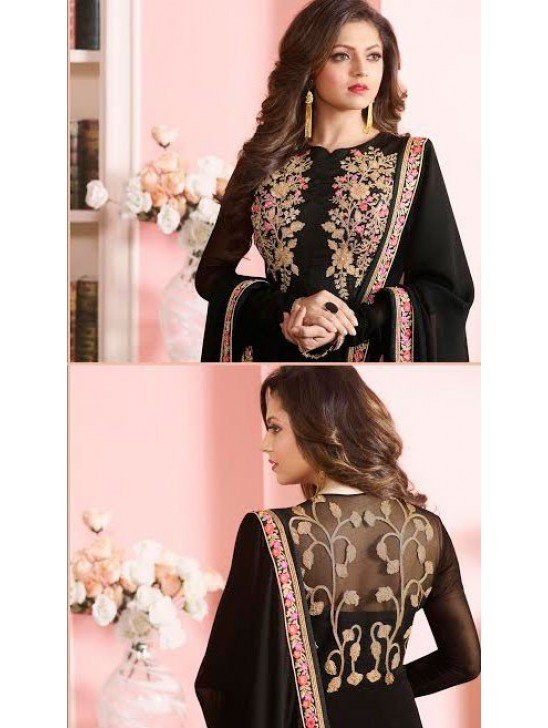 LT-97005 BLACK NITYA DESIGNER GEORGETTE ANARKALI SUIT