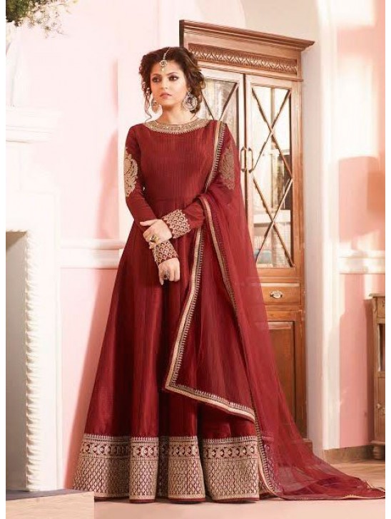 LT-97007 MAROON NITYA DESIGNER ANARKALI DRESS