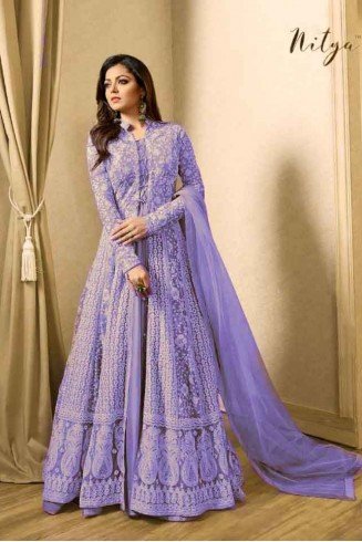 LILAC PURPLE INDIAN BRIDESMAID DRESS WEDDING GOWN 