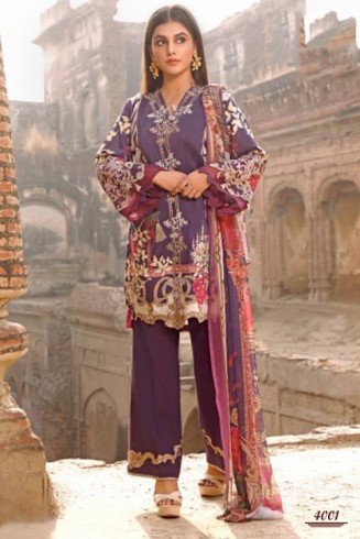 Purple Lawn Summer Salwar Kameez Pakistani Designer Suit