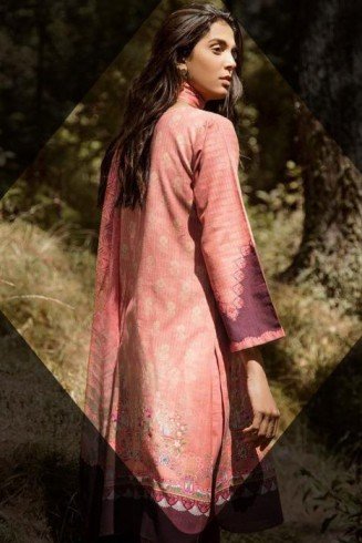 Pink Pakistani Lawn Suit Designer Embroidered Dress