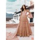 Peach Pink Long Party Dress