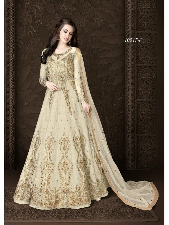 Heavy Designer Dress Silk Net Maxi Gown