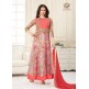 Pink Foral Maxi Gown Indian Anarakli Frock