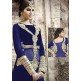 BLUE SAFEENA HOT LADY EMBROIDERED ANARKALI SUIT