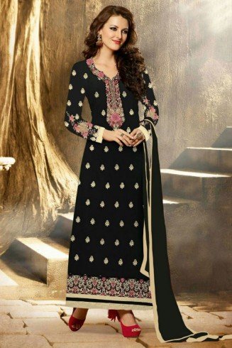 Stunning Black Aarya Party Wear Georgette Salwar Kameez 