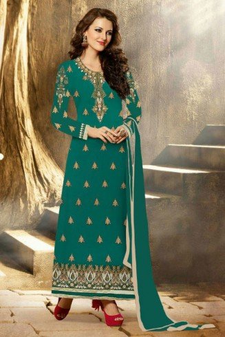 Stunning Peacock Aarya Party Wear Georgette Salwar Kameez 