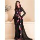 ACS-13 BLACK FLORAL EMBELLISHED SAREE WITH READY STITCHED BLOUSE