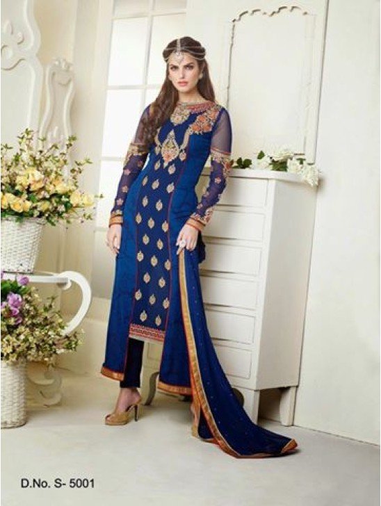 5001 BLUE SHAZIYA PARTY WEAR SALWAR KAMEEZ SUIT