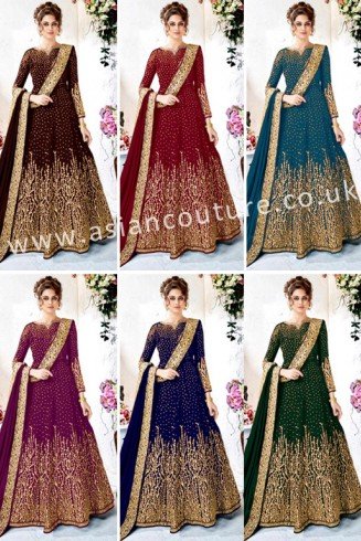 INDIAN DESIGNER PARTY WEDDING WEAR ANARKALI DRESSES