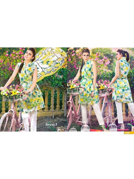 Multicolor Floral Printed Pakistani Cambric Cotton Suit