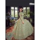 SAGE GREEN HEAVY EMBROIDERED INDIAN WEDDING & EVENING GOWN