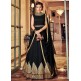 BLACK HEAVY EMBROIDERED INDIAN WEDDING & EVENING GOWN