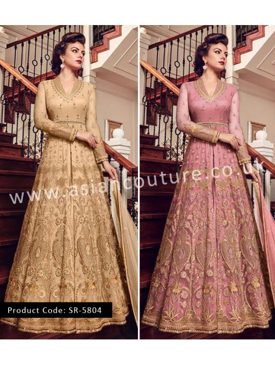 STUNNING SLIT STYLE WEDDING ANARKALI GOWN