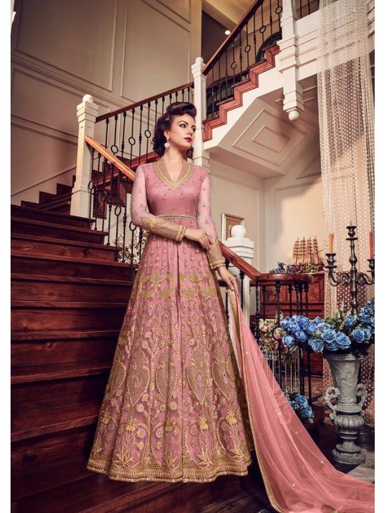 STUNNING SLIT STYLE WEDDING ANARKALI GOWN