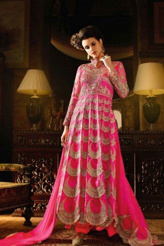 S-61 PINK SYBELLA ANGELLIQUE WEDDING WEAR DRESS