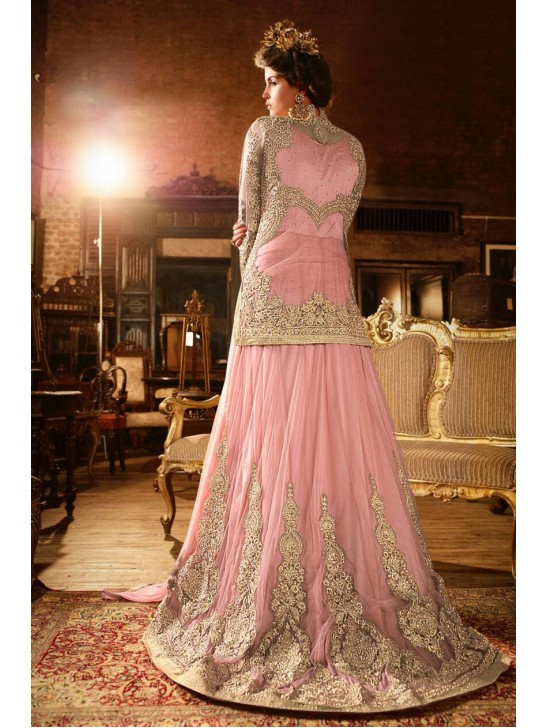 S-65 BABY PINK SYBELLA ANGELLIQUE WEDDING WEAR DRESS