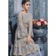 S-83 SILVER SYBELLA HEAVY EMBROIDERED WEDDING WEAR DRESS