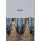 S-87 GOLD SYBELLA HEAVY EMBROIDERED WEDDING WEAR DRESS