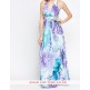 Lovely Encrusted Open Back Printed Maxi Dress