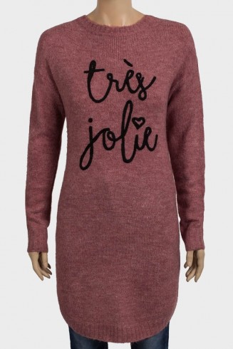 Blush Slogan Ladies Jumper Dress