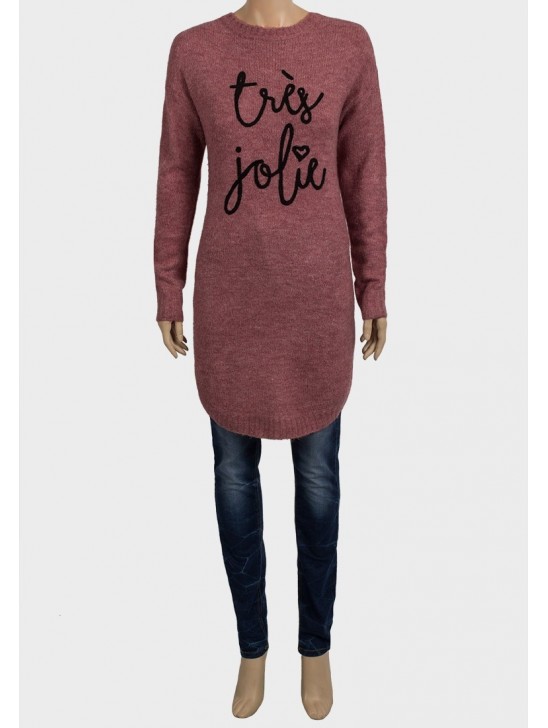 Blush Slogan Ladies Jumper Dress