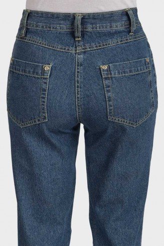 Ladies Designer Straight Cut 5-Pocket Denim Jeans